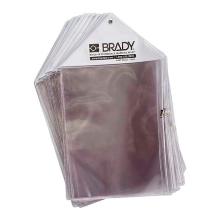 Brady Brady PW-PW A4 1 ScaffTag Scaffold Management System Permit Wallet, Plastic PW-PW A4 1